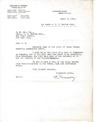 Letters Received to C.B. Lee, March 7, 1936