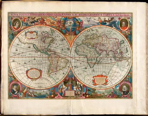 Nova totivs terrarvm orbis geographica ac hydrographica tabvla