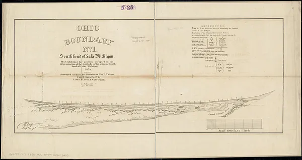 Ohio boundary no. 1 South Bend of Lake Michigan