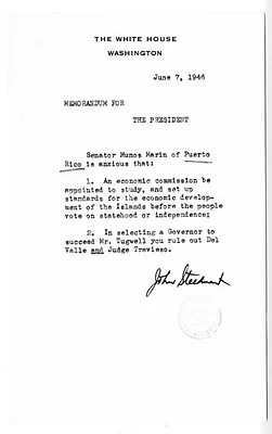Memorandum from John Steelman to President Harry S. Truman