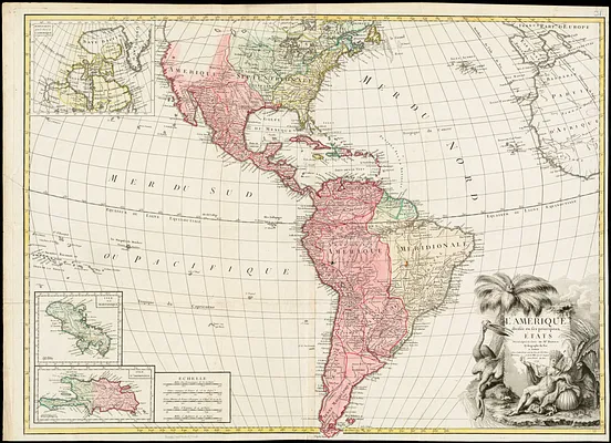 L'Amérique divisée en ses principaux états