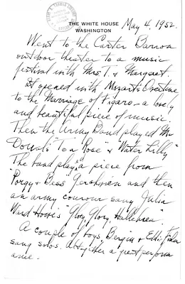 Longhand Note of President Harry S. Truman