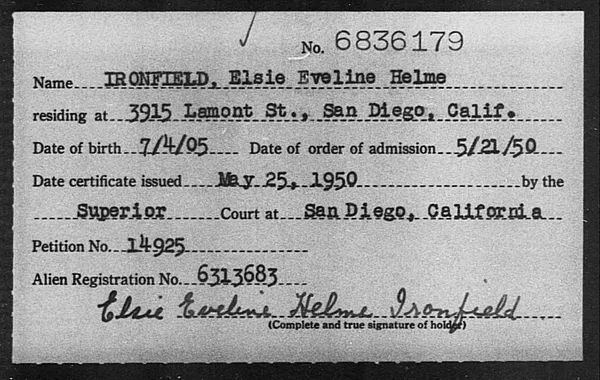 Ironfield, Elsie Eveline Helme - 1950