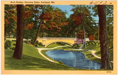 Arch Bridge, Deering Oaks, Portland, Me.