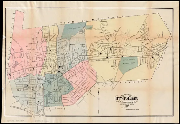 Map of the city of Malden