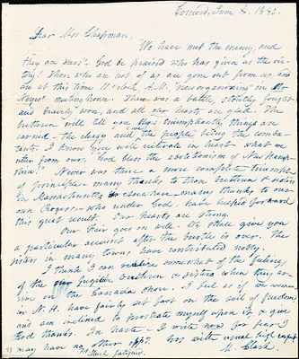 Letter from Mary Clark, Concord, [New Hampshire], to Maria Weston Chapman, 1840 June 4