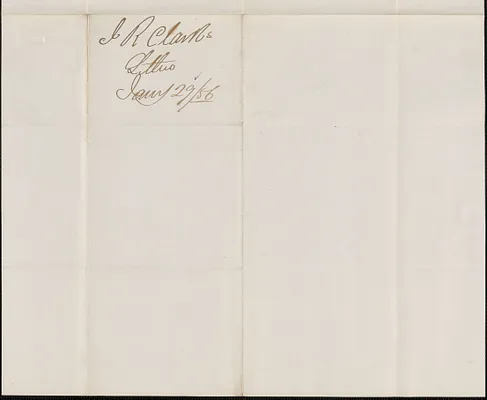 Isaac R. Clark to W. A. Harrington, 29 January 1856