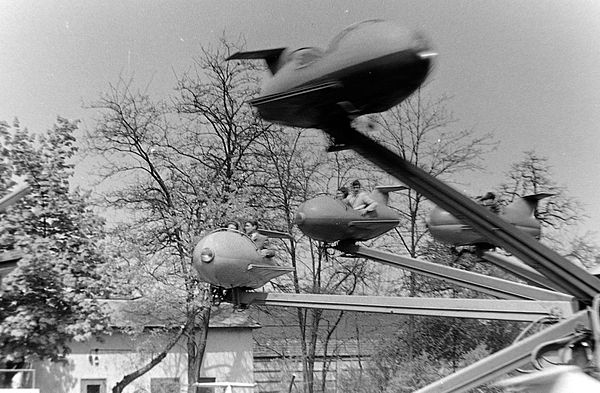 Vintage Amusement Park Ride, Budapest, 1968