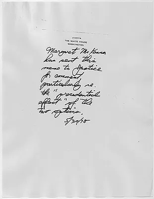 Memo, Subject: Dr. Samuel Mudd