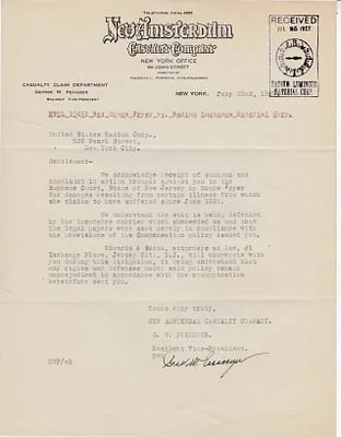 Letters Received, July 22, 1927