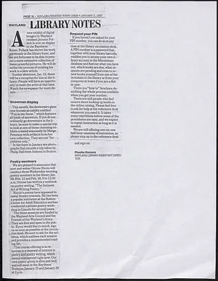 Wayland Library scrapbooks, volume 9, 1997-1999