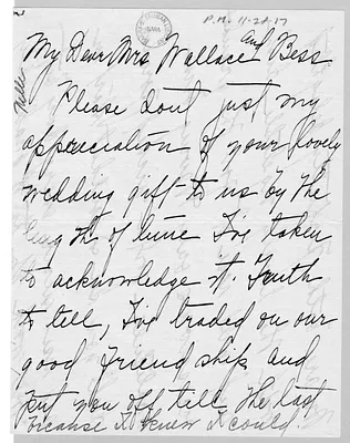Letter from Nellie Paul to Madge and Bess Wallace