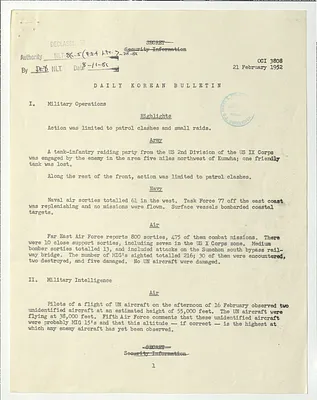 Memorandum, Daily Korean Bulletin