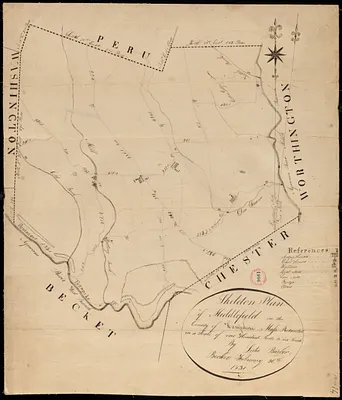 Plan of Middlefield made by Luke Barber, dated February 26, 1831