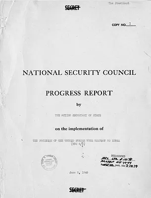 National Security Council Progress Report by the Acting Secretary of State on the Implementation of the Position of the United States with Respect to Korea (NSC 8/2)