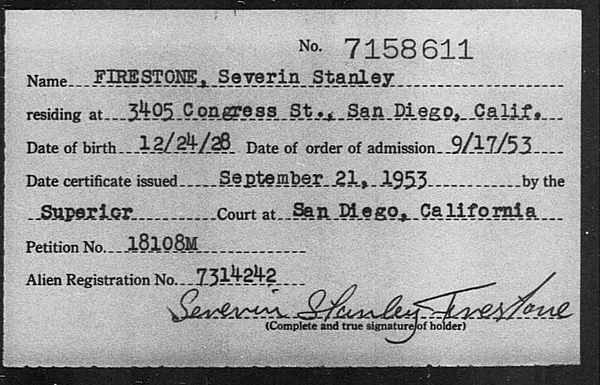 Firestone, Severin Stanley - 1953