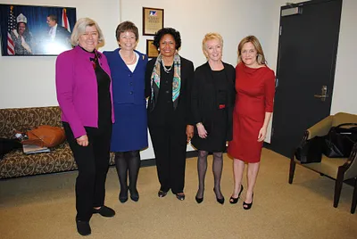 Valerie Jarrett with panel members for Makers Documentary