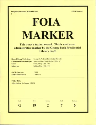 Allen Kolstad for Senate 7/20/90 [OA 4425]
