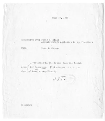 Memorandum from President Harry S. Truman to David Niles
