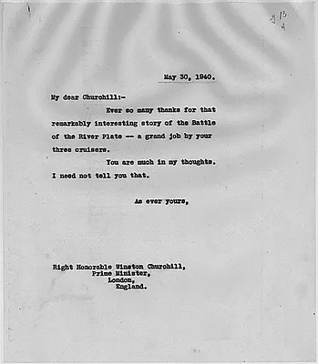 Franklin D. Roosevelt to Winston Churchill