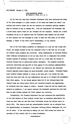 Ford Newsletter, Jan.-Mar. 1954