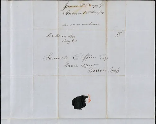 James F. Bragg Junior to George Coffin, 18 August 1849