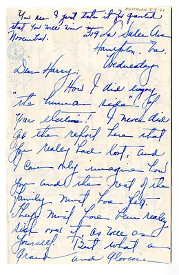 Letter from Myra Hornbuckle to Harry S. Truman