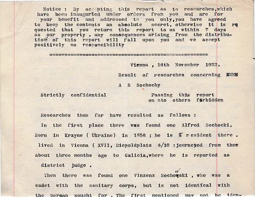 Report, November 16, 1922
