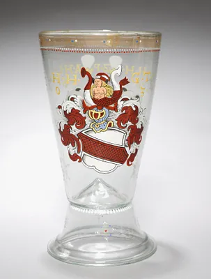 Footed Beaker with Two Coats-of-Arms
