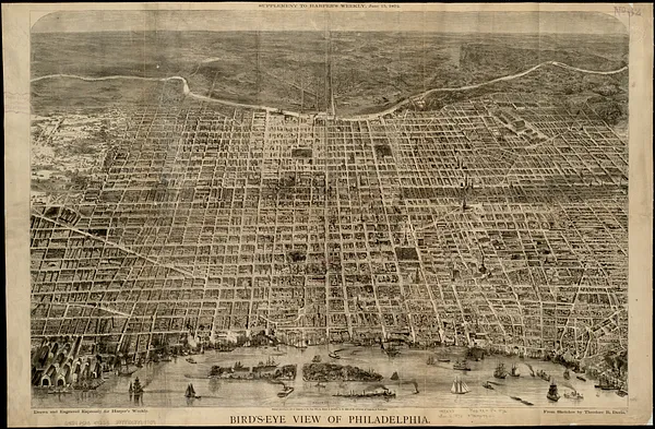 Bird's eye view of Philadelphia