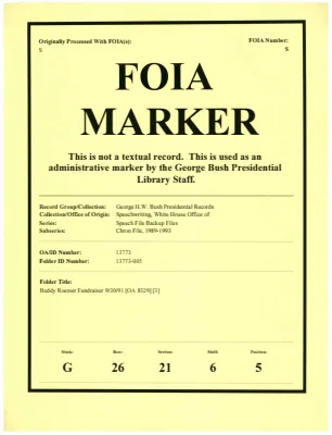Buddy Roemer Fundraiser 9/30/91 [OA 8329] [3]