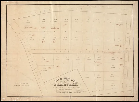 Plan of house lots in Braintree