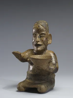 Kneeling Female Figure Holding a Bowl