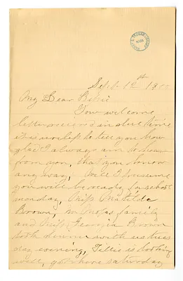 Letter from Virginia Willock Wallace to Bess Wallace