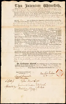 Sarah Sprague indentured to apprentice with Edward Jackson of Boston, 14 November 1766