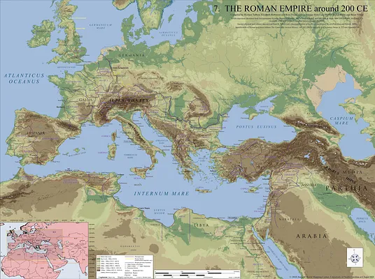 7. The Roman Empire around 200 CE