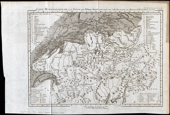 Carte mineralogique de la Suisse