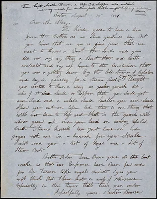 Letter from Austin Bearse, Boston, [Massachusetts], to Samuel May, 1851 August 18