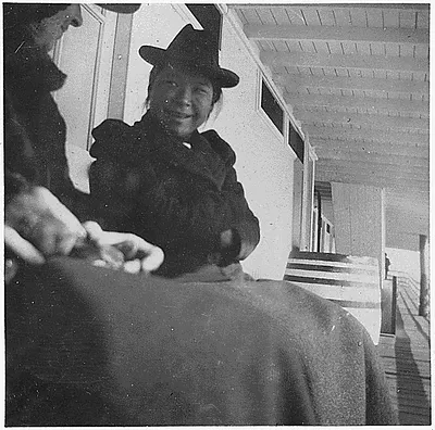 Unidentified women on steamer deck.