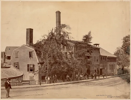 Commercial buildings: Old Roessle Brewery, Pynchon St. at Roxbury Crossing (now Hanley Sq.) opposite Roxbury St.