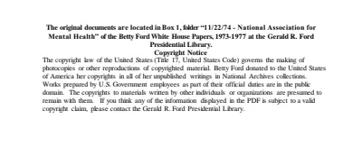 11/22/74 - National Association for Mental Health