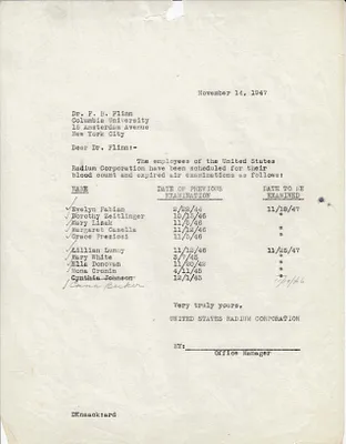 Letters Sent to Dr. F.B. Flinn [Dr. Frederick B. Flinn], November 14, 1947