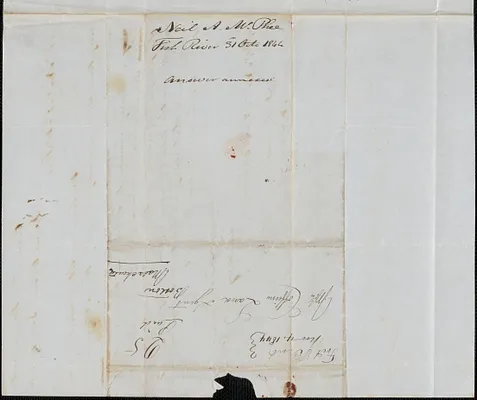 Neil A. McPhee to George Coffin, 31 October 1844