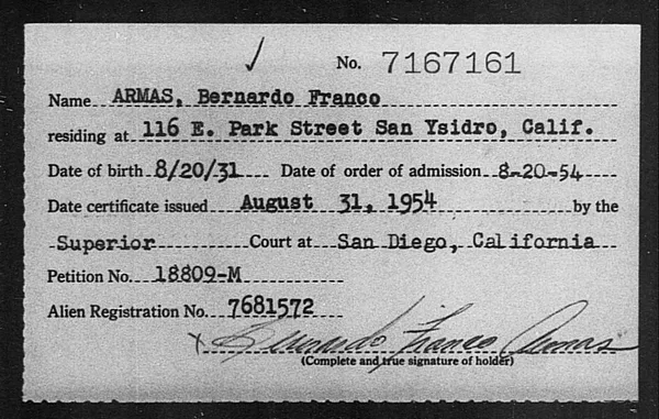 Armas, Bernardo Franco - 1954