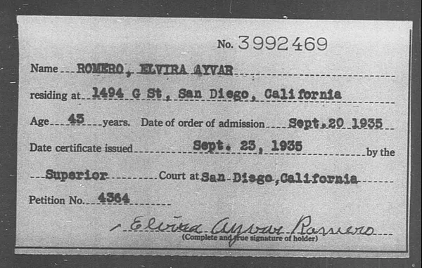 Romero, Elvira Ayvar - 1935