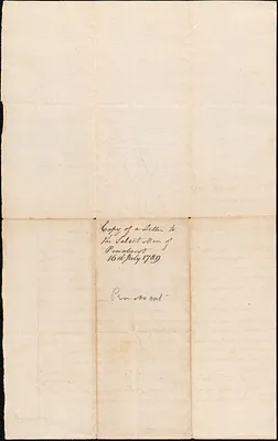 Copy of letter from Leonard Jarvis on the behalf of the Proprietors to Oliver Parker and others of the Selectman of Penobscot, 16 July 1789