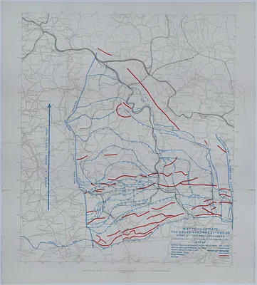 Map of Allied Divisional Movement During the Meuse-Argonne Offensive