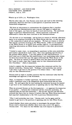 Pool Report, Air Force One, Traverse City, Michigan, Friday, July 11, 1975