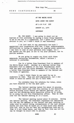 Press Secretary Briefings, 8/10/74