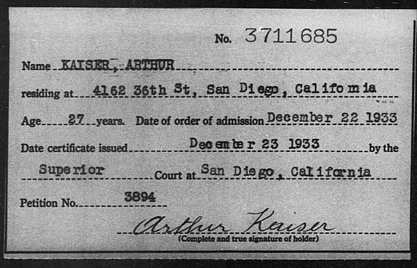 Kaiser, Arthur - 1933